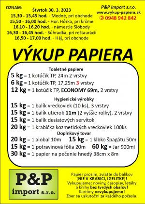 výkup papiera
