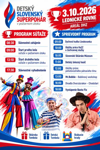 Detský slovenský superpohár v požiarnom útoku: 3. októbra 2026 v Lednických Rovniach